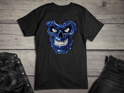 TERMINATOR SKULL BLUE T-Shirt