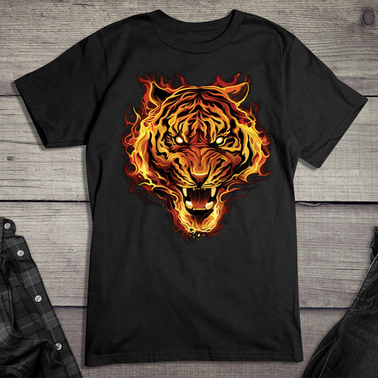 Flaming Tiger, T-Shirt