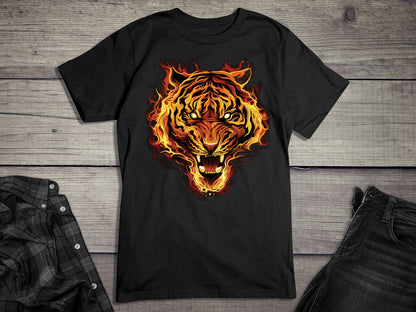 Flaming Tiger, T-Shirt