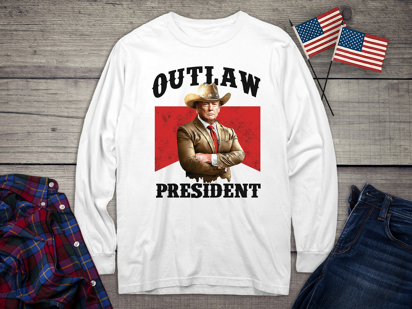 Outlaw President Long Sleeve Tee