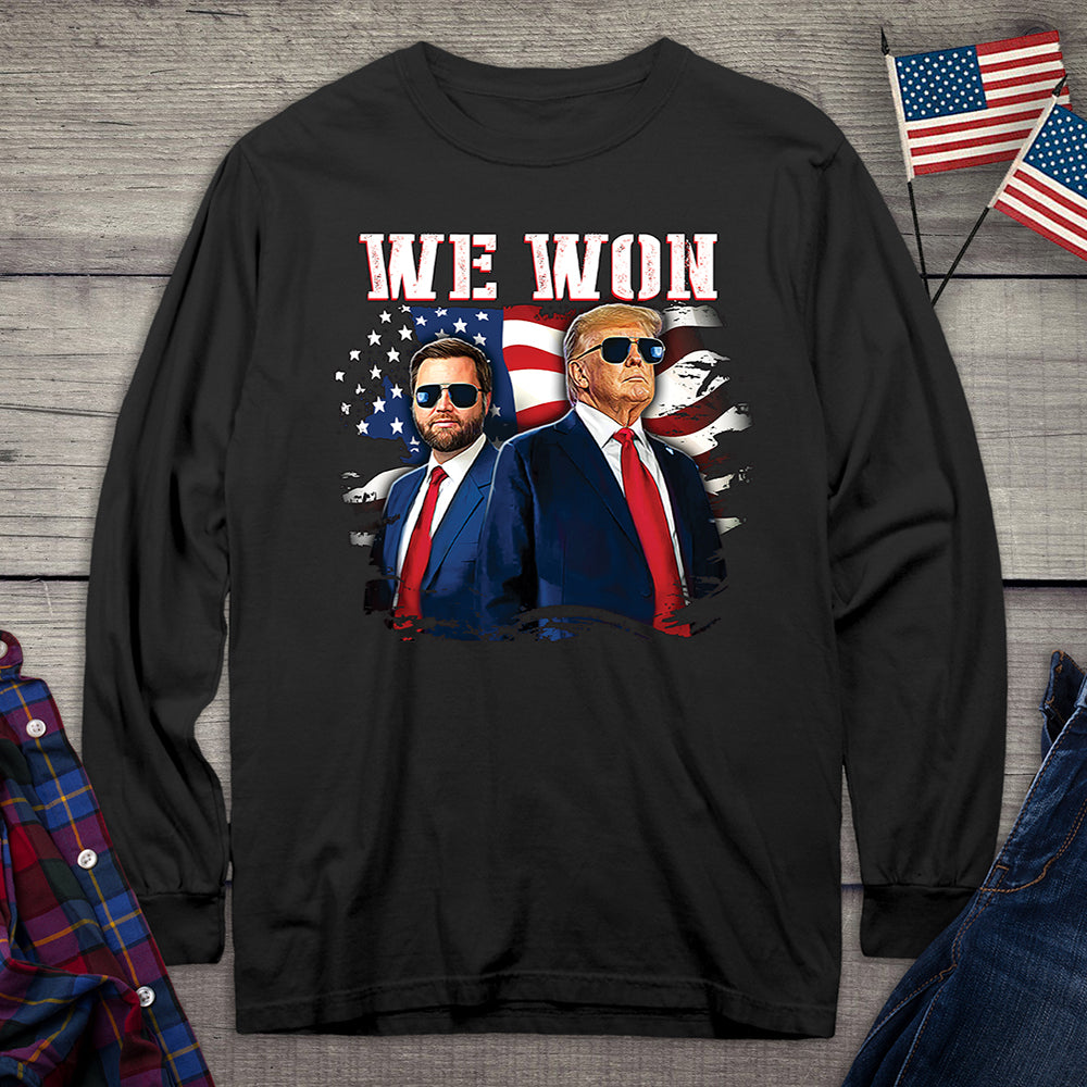 We Won Trump Vance Long Sleeve Tee