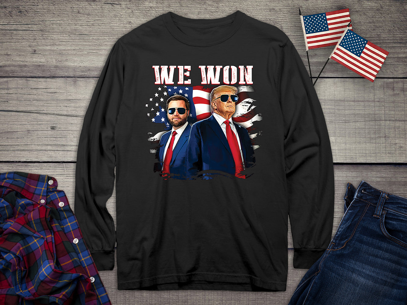 We Won Trump Vance Long Sleeve Tee