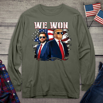 We Won Trump Vance Long Sleeve Tee