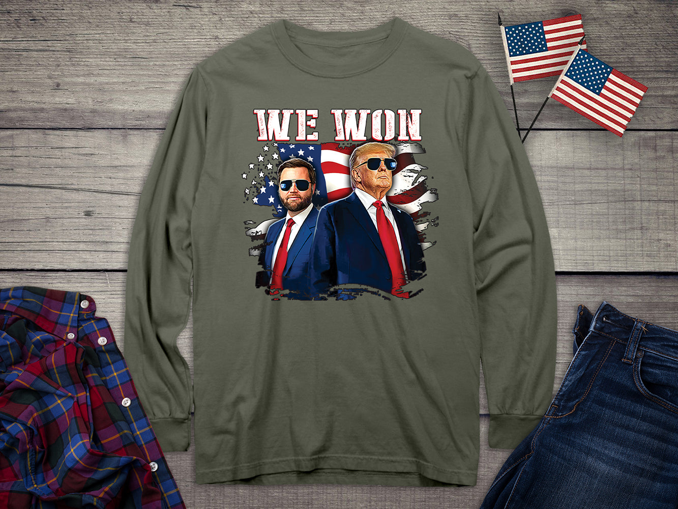 We Won Trump Vance Long Sleeve Tee