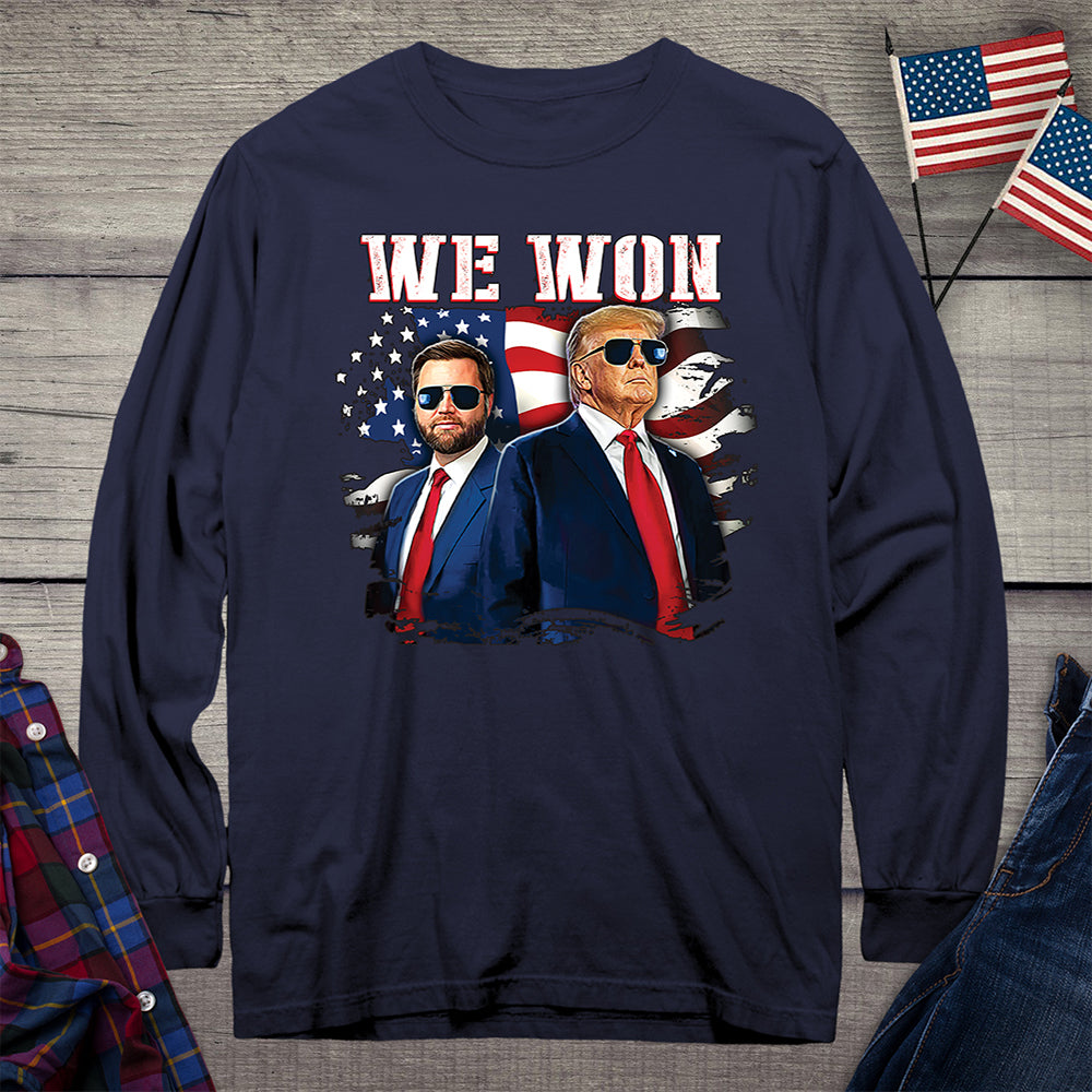 We Won Trump Vance Long Sleeve Tee