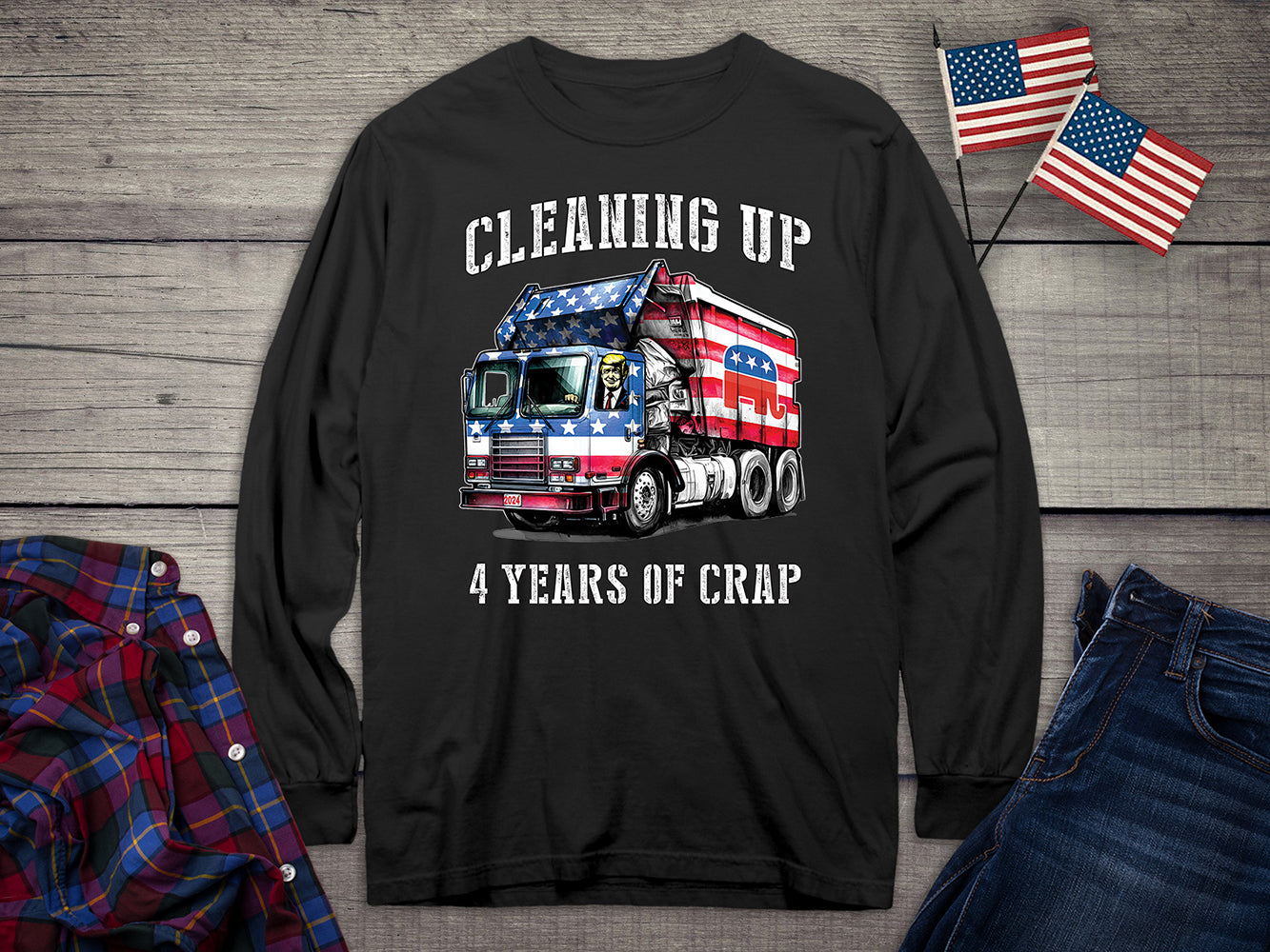 Cleaning Up 4 Years Long Sleeve Tee