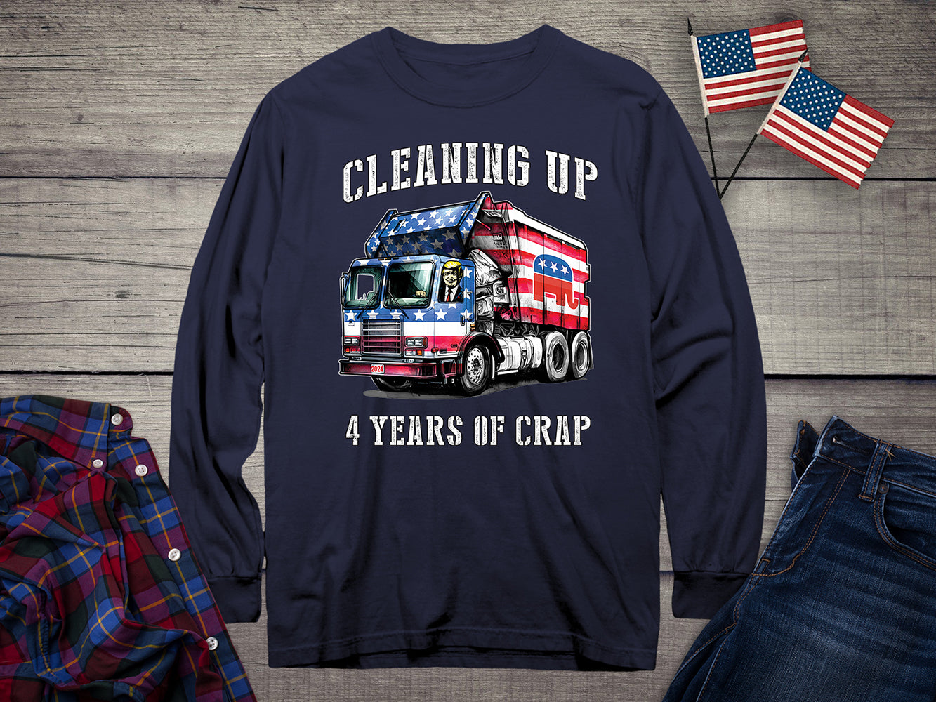 Cleaning Up 4 Years Long Sleeve Tee