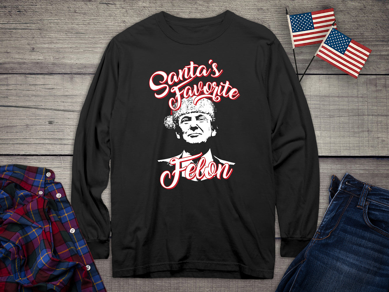 Santas Favorite Felon Long Sleeve Tee