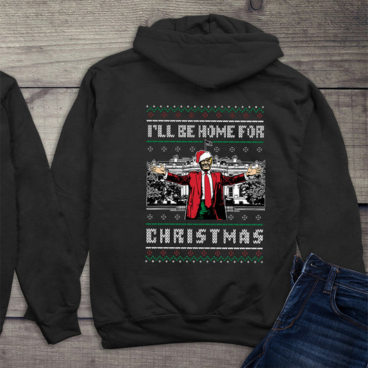 Home For Christmas Sweater With Crest Hoodie