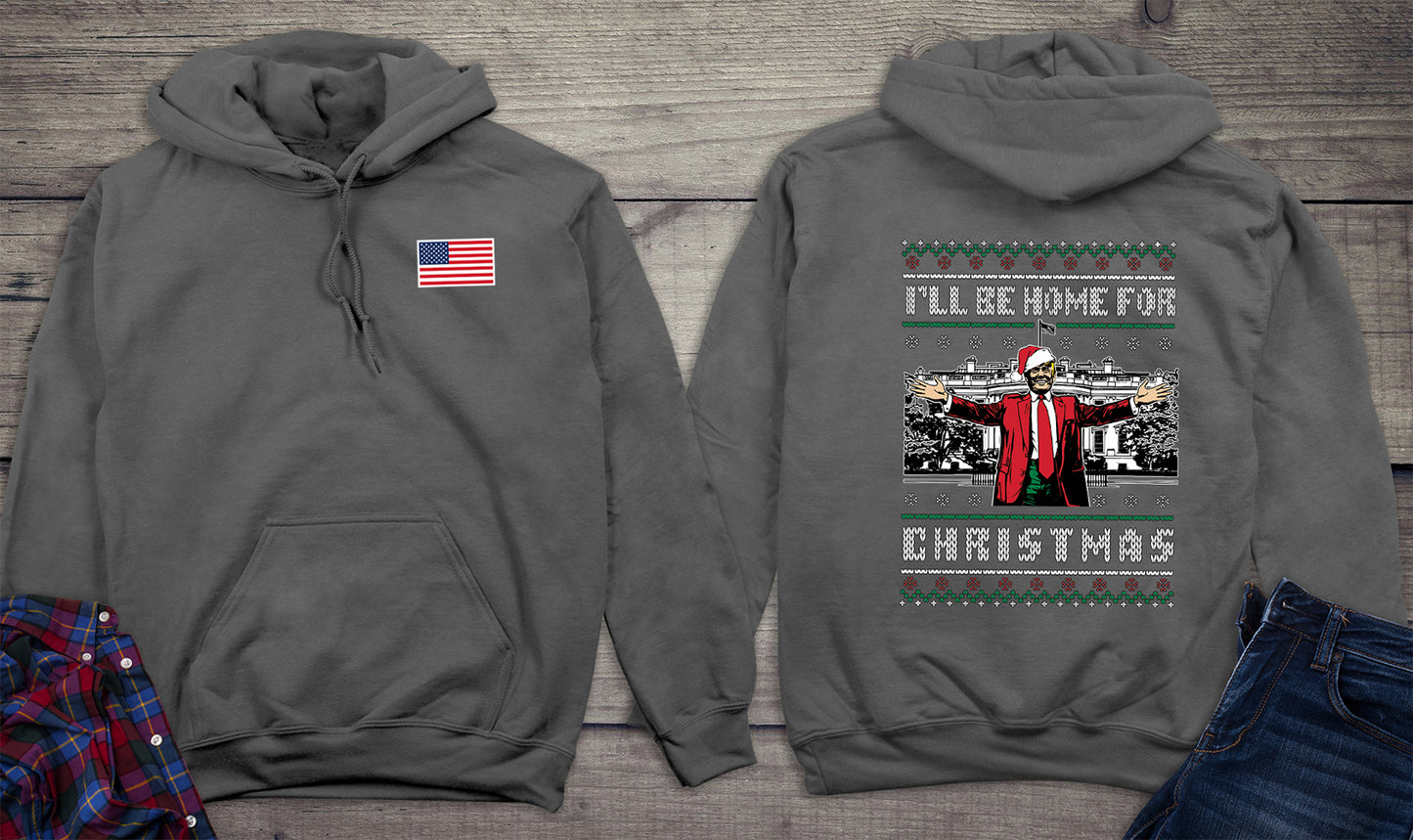 Home For Christmas Sweater With Crest Hoodie