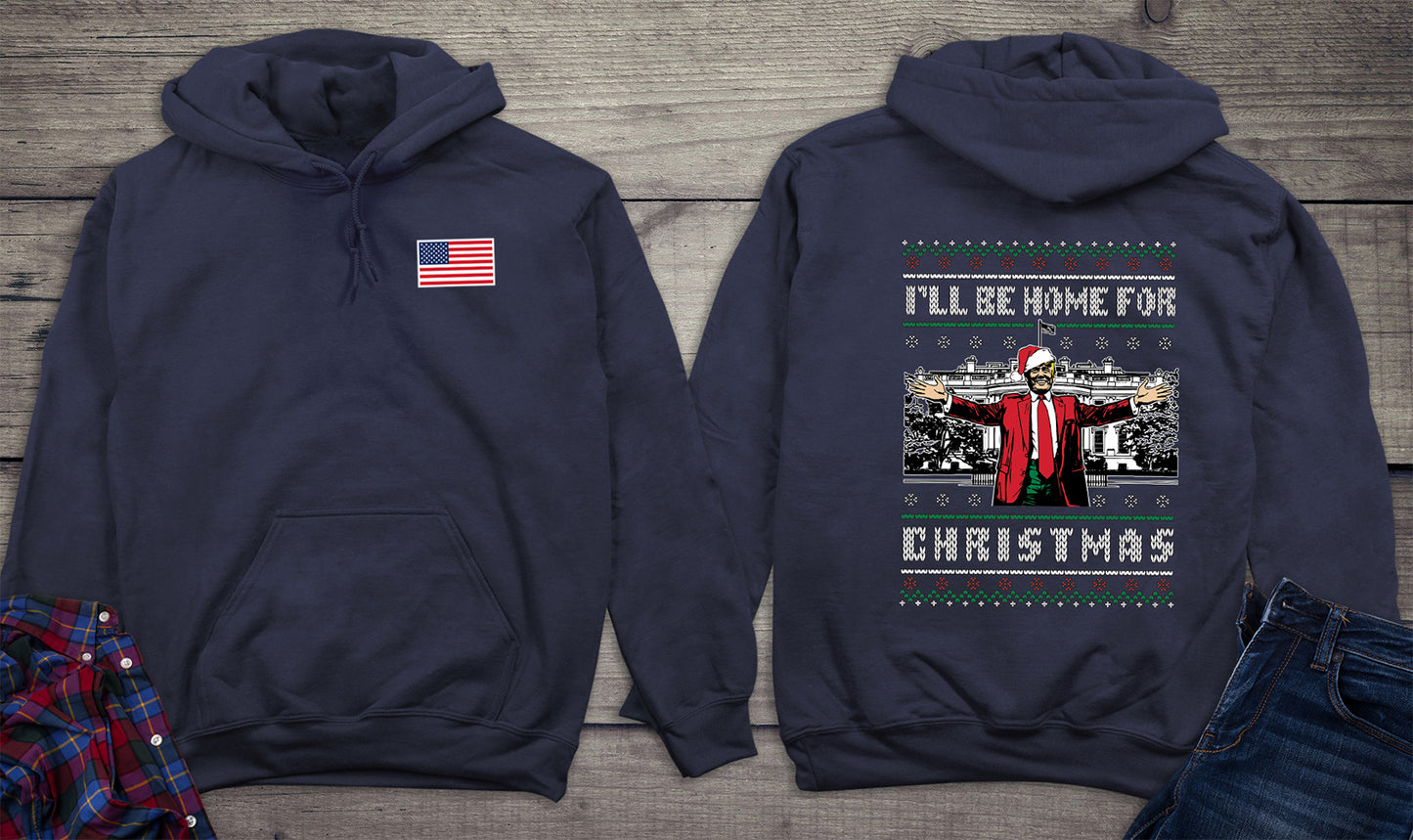 Home For Christmas Sweater With Crest Hoodie