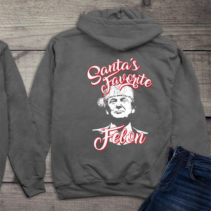 Santas Favorite Felon With Crest Hoodie