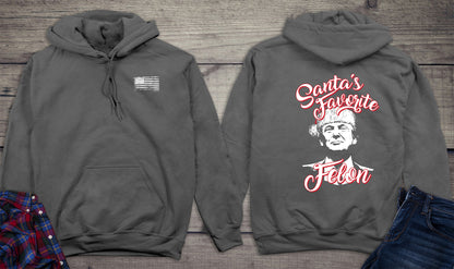 Santas Favorite Felon With Crest Hoodie