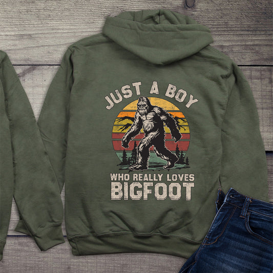 Boy Who Loves Bigfoot Hoodie