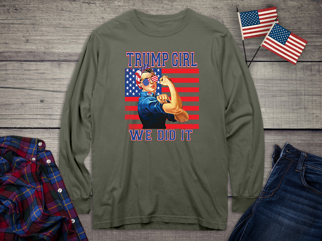 Trump Girl We Did It Long Sleeve Tee