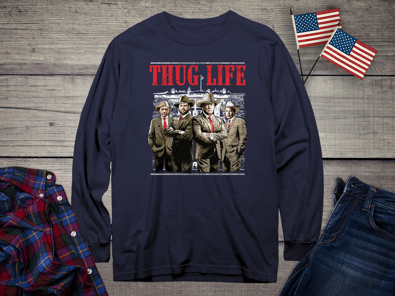 Thug Life Trump Long Sleeve Tee