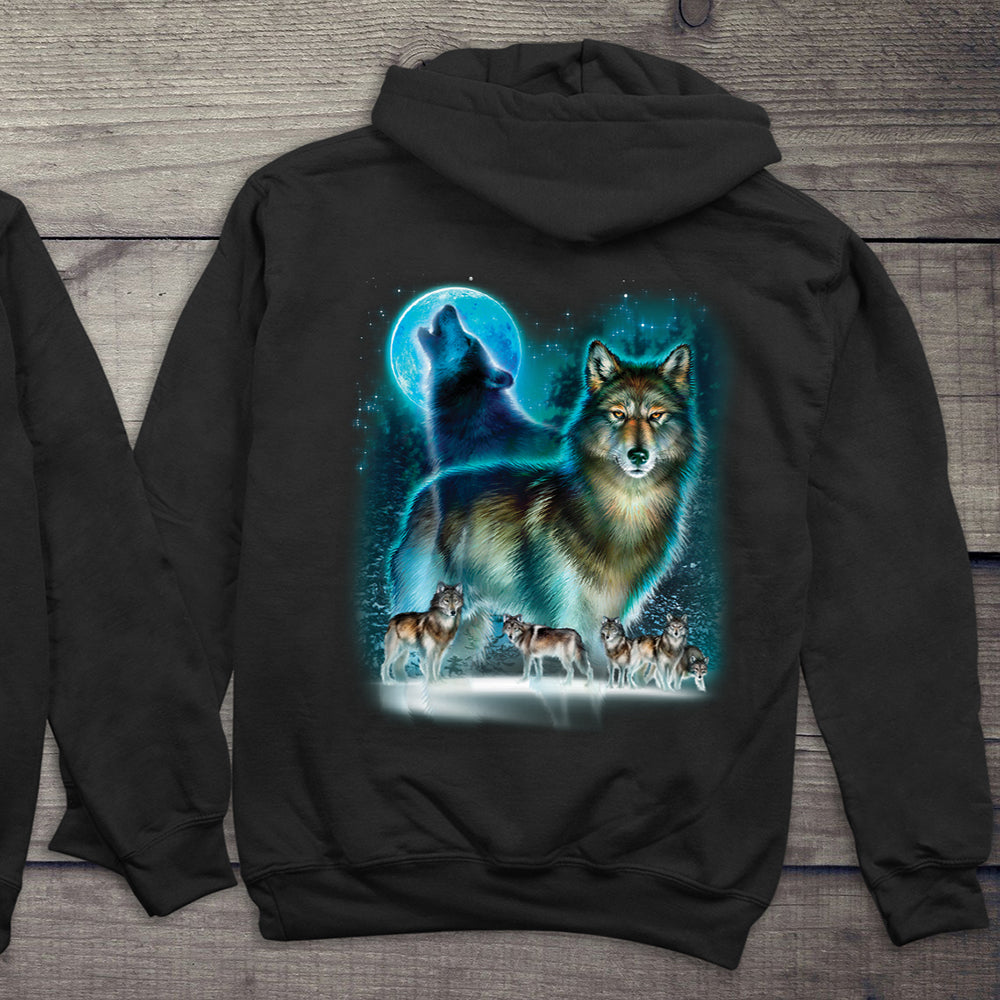 Wolf Moon Silhouette Hoodie