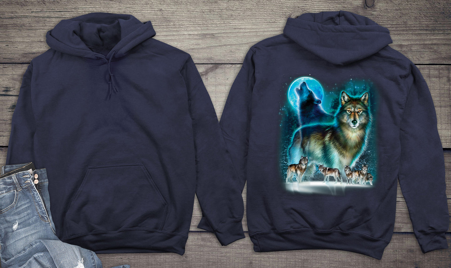 Wolf Moon Silhouette Hoodie