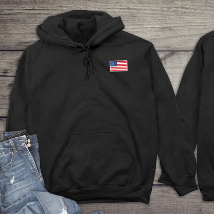 Flag Wolf Americana With Crest Hoodie