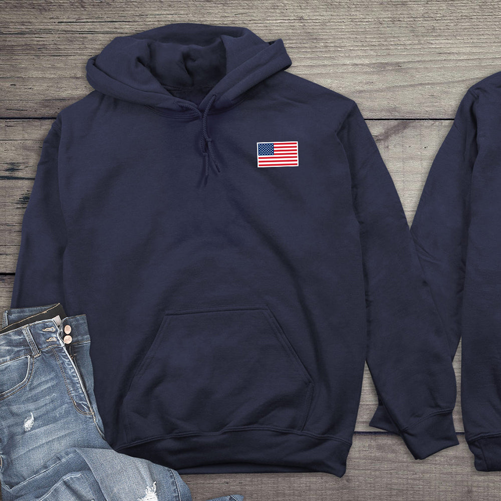 Flag Wolf Americana With Crest Hoodie