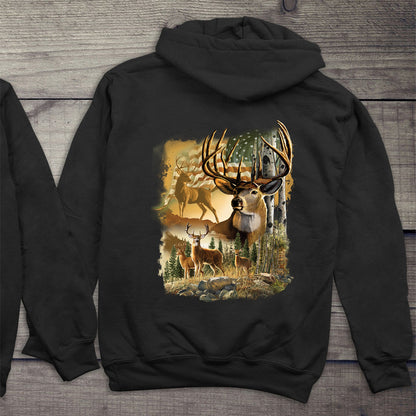 American Deer With Crest Hoodie