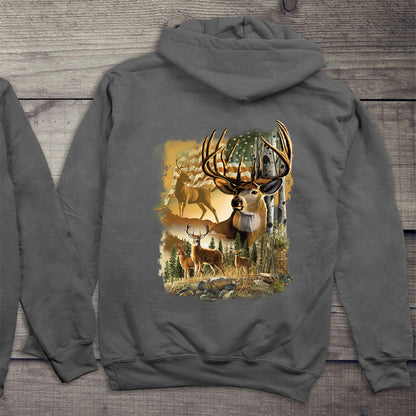 American Deer With Crest Hoodie