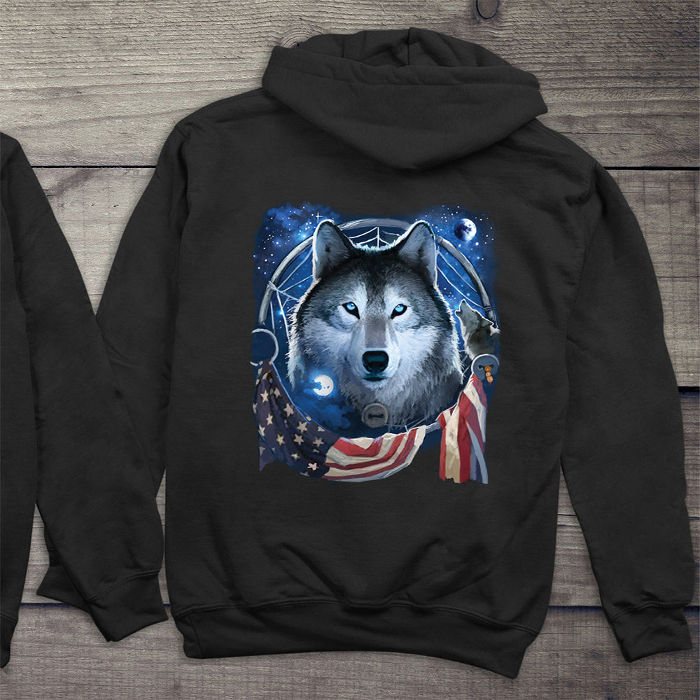 Wolf Drean Flag With Crest Hoodie