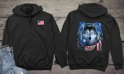 Wolf Drean Flag With Crest Hoodie