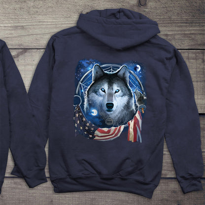 Wolf Drean Flag With Crest Hoodie