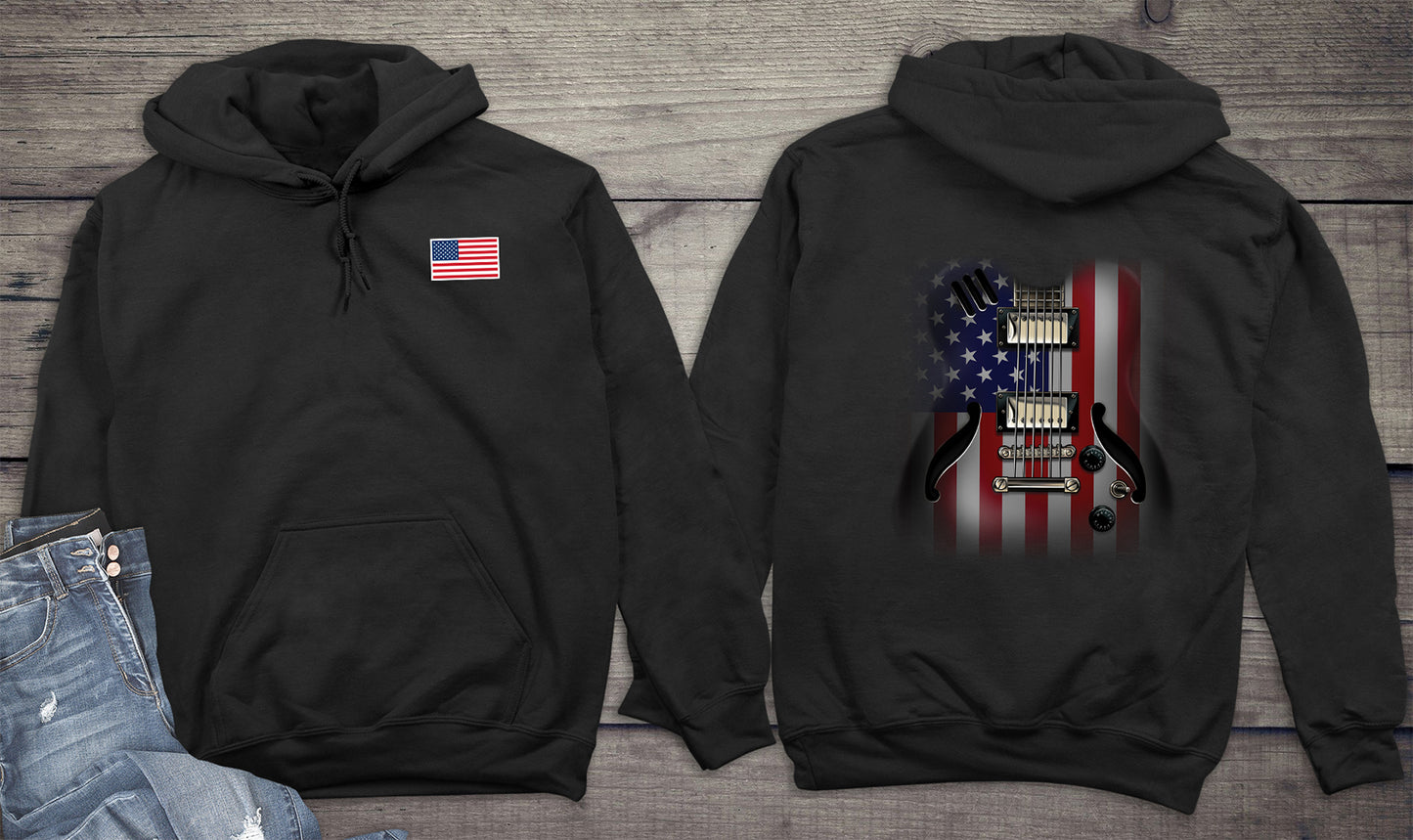 Flag Guitar With Crest Hoodie