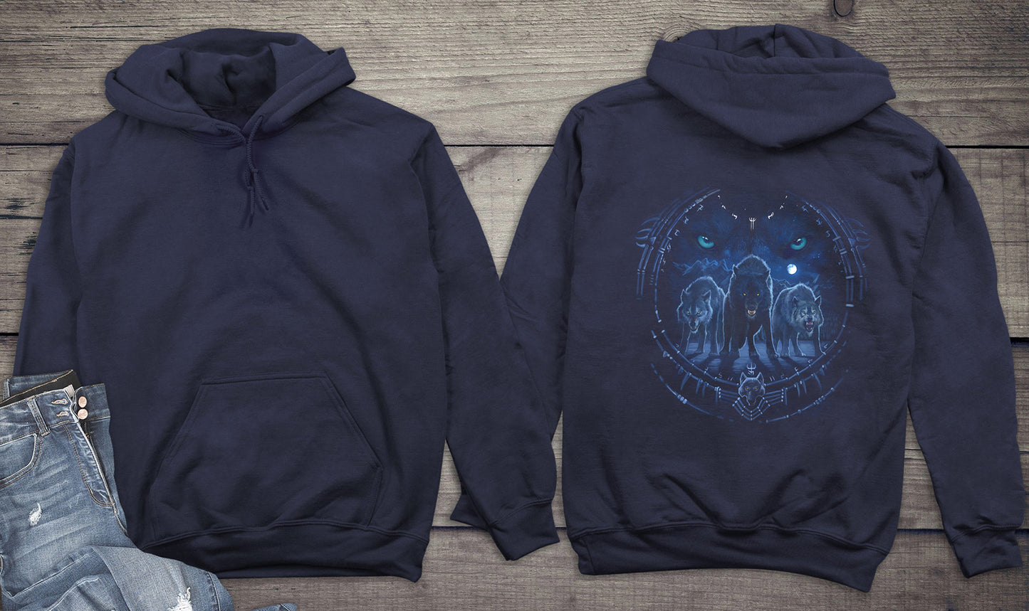 Wolf Tribal Hoodie