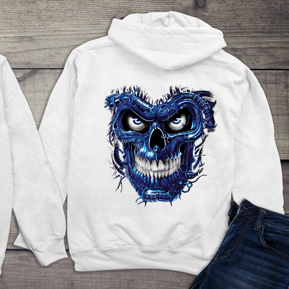 Terminator Skull Blue Hoodie