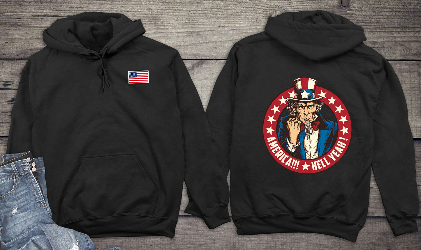 America Hell Yeah With Crest Hoodie