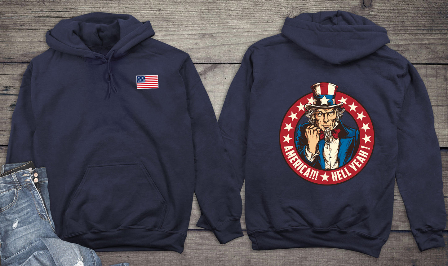 America Hell Yeah With Crest Hoodie