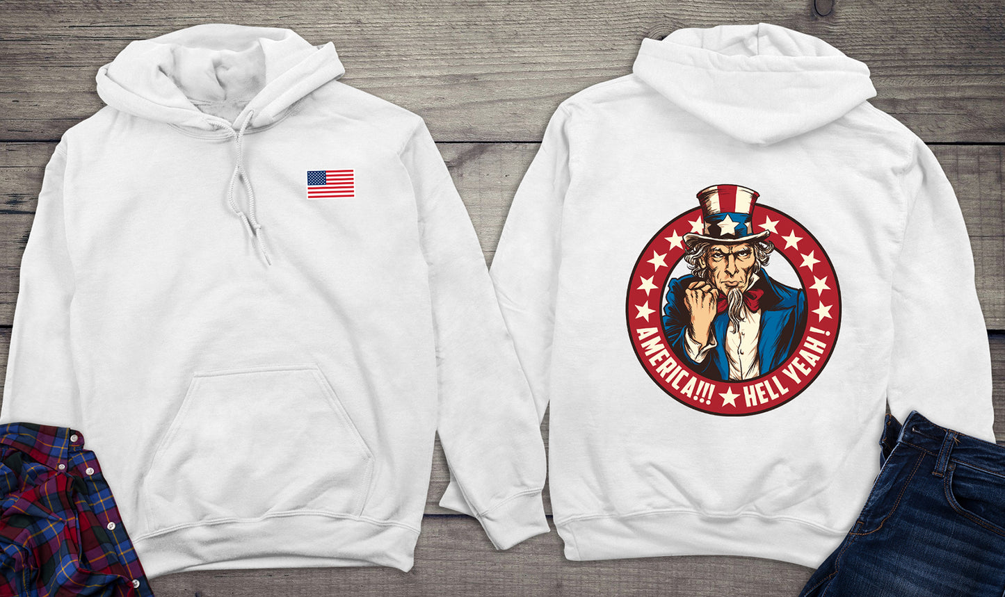 America Hell Yeah With Crest Hoodie