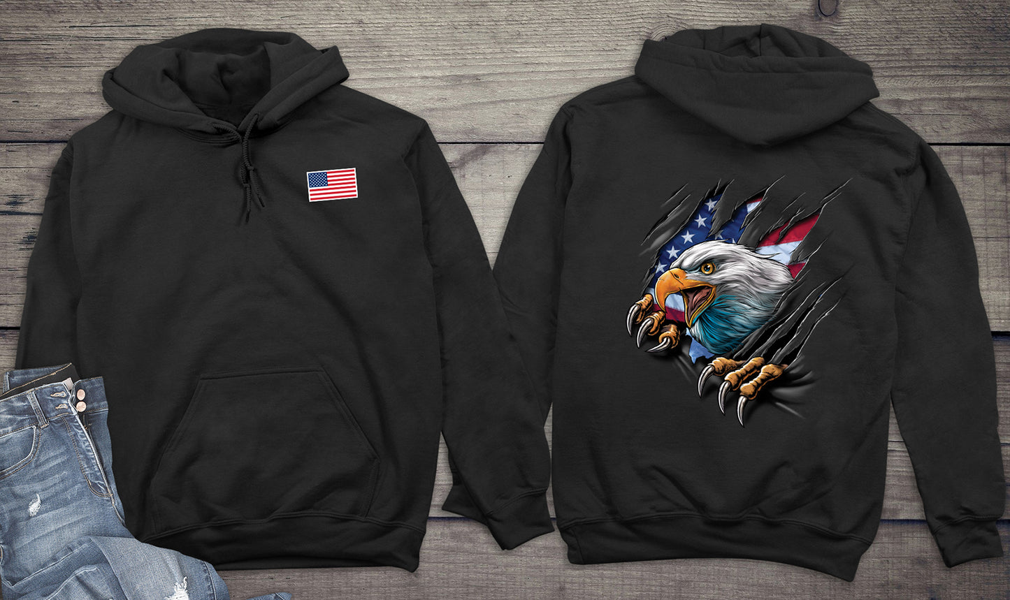 Ripping Eagle With Crest Hoodie