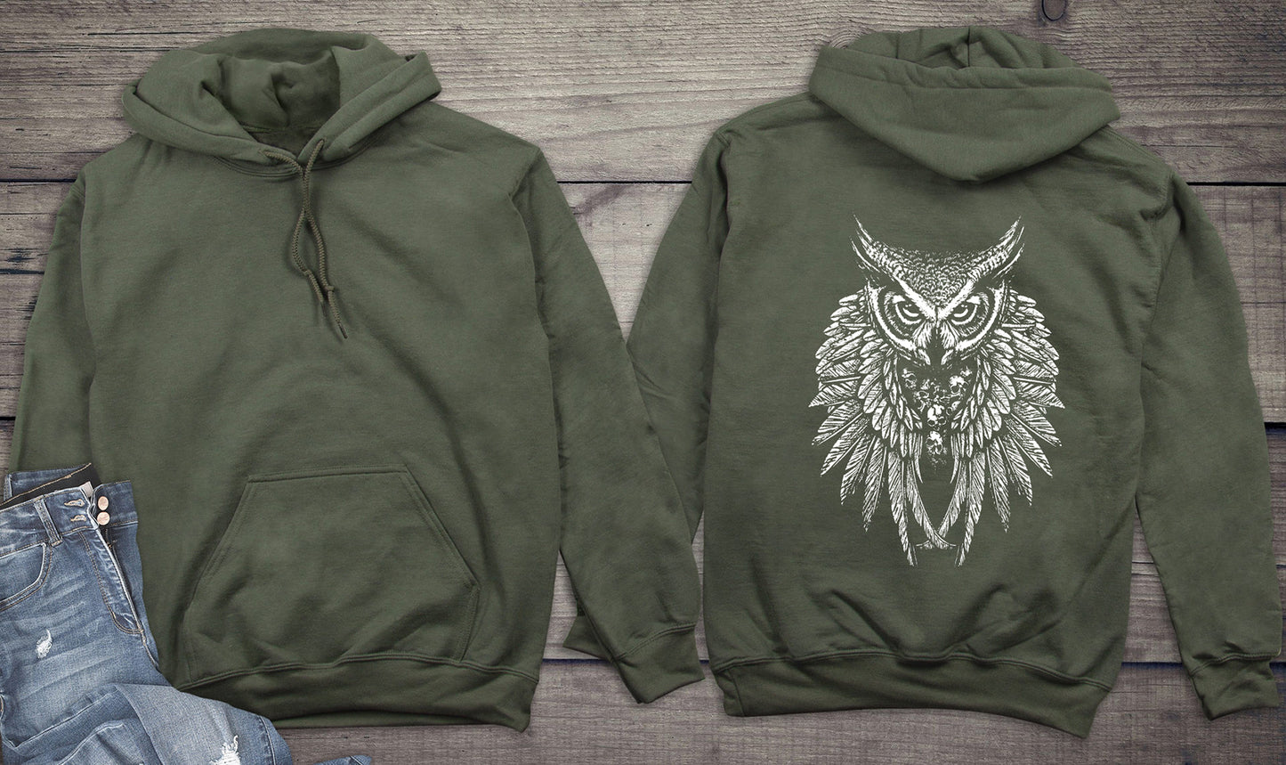 Owl Skull Wings Hoodie