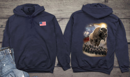 American Bison With Crest Hoodie