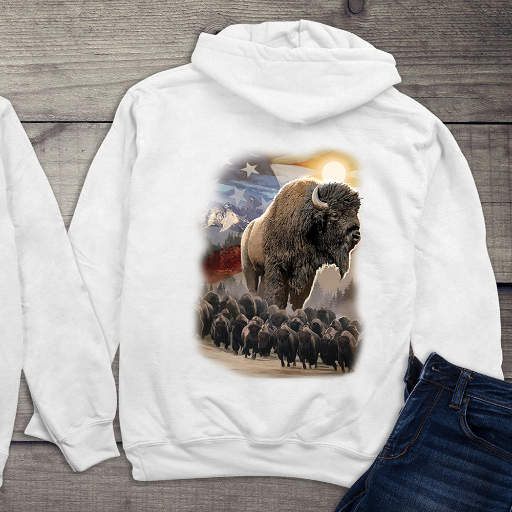 American Bison With Crest Hoodie