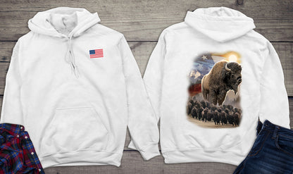 American Bison With Crest Hoodie