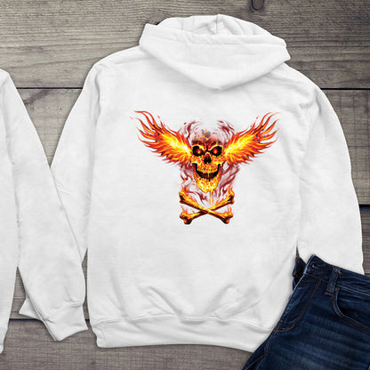 Skull Fire Wings Hoodie