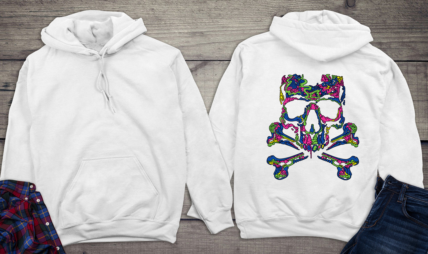 Neon Skull Crossbones Hoodie