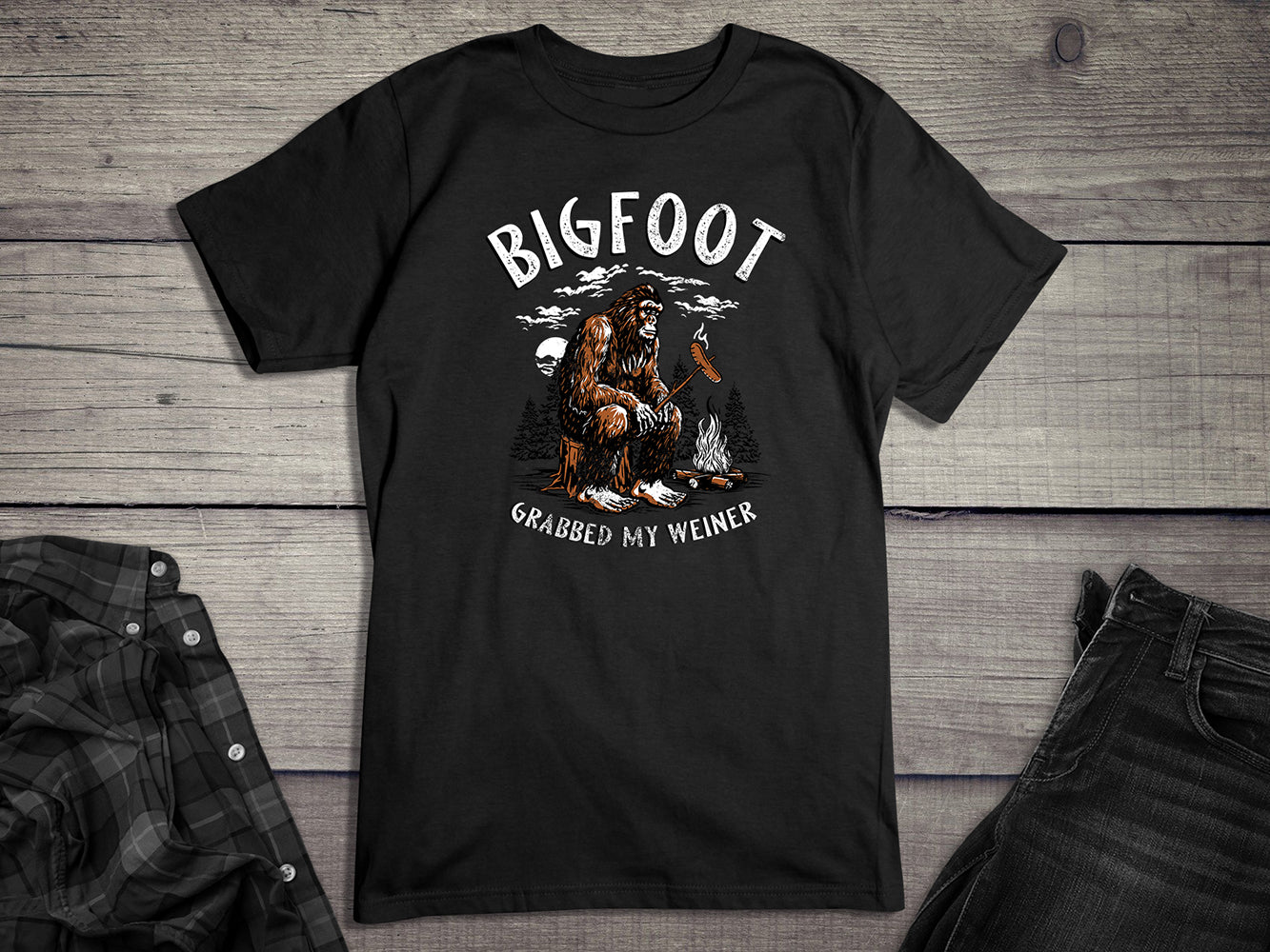 Bigfoot Grabbed My Weiner T-Shirt