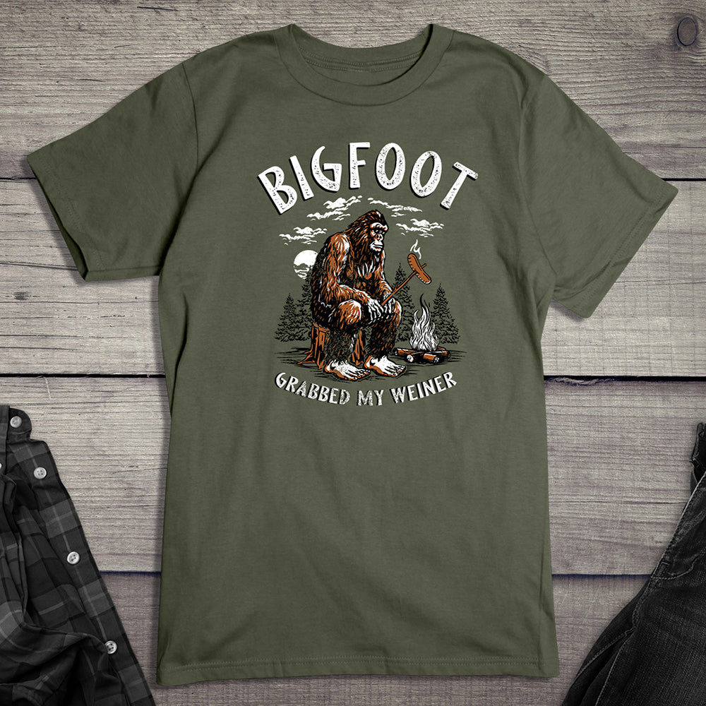 Bigfoot Grabbed My Weiner T-Shirt