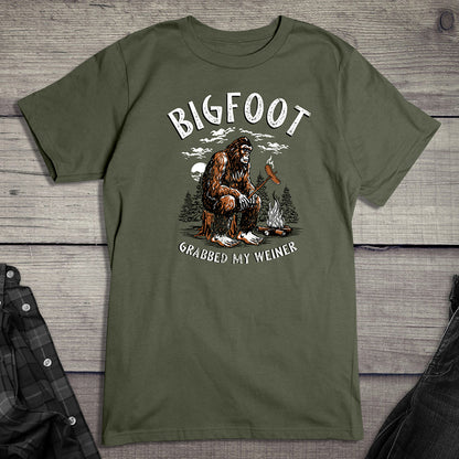 Bigfoot Grabbed My Weiner T-Shirt