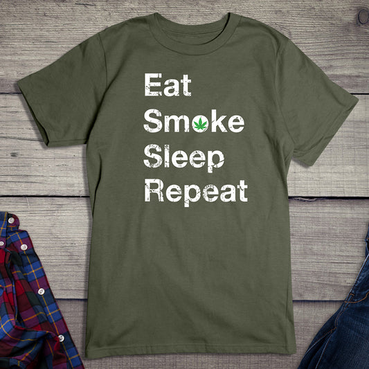 Eat Sleep Smoke Repeat T-Shirt