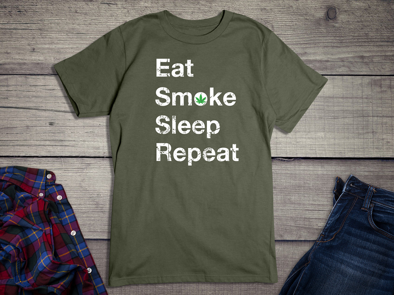 Eat Sleep Smoke Repeat T-Shirt