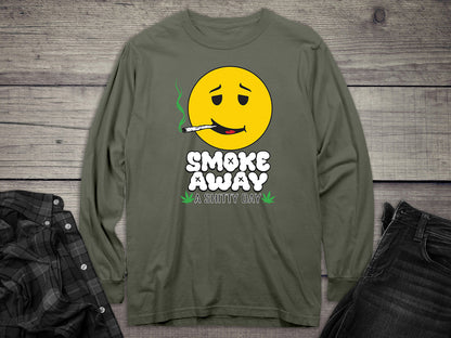 Smoke Away A Shitty Day Long Sleeve Tee