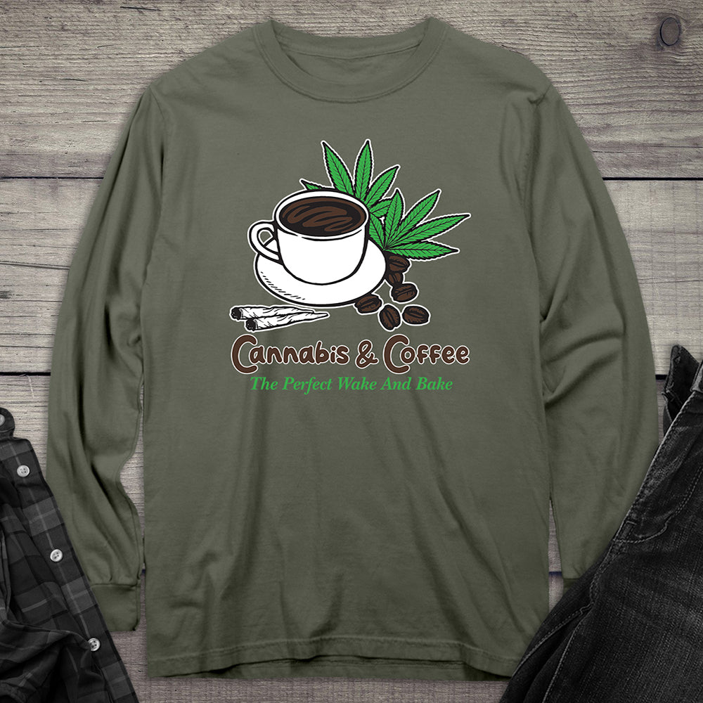 Cannabis & Coffee Long Sleeve Tee