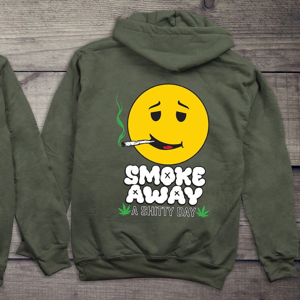 Smoke Away A Shitty Day With Crest Hoodie